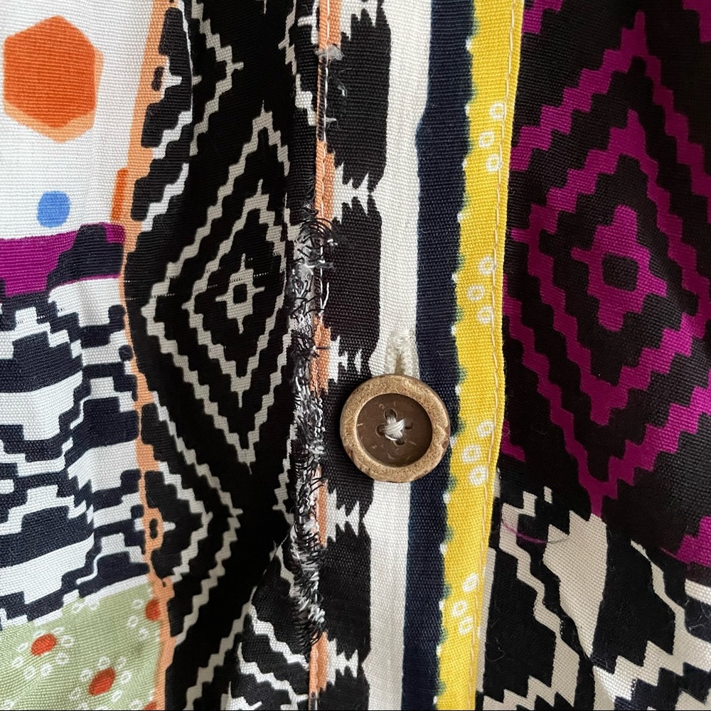 (SOLD) ANTHROPOLOGIE Everyway Sleeveless Button Front Midi Dress Patches 6 - Picture 5 of 14